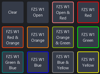 Color and gobo palettes