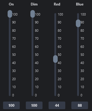 User-defined scene faders